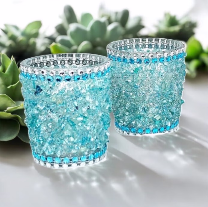 Teal Votive Holders