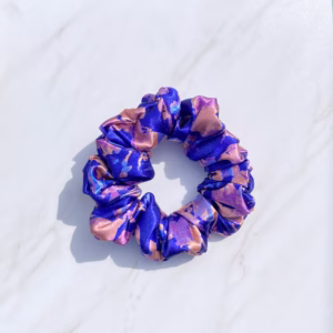 Blue and violet Daphne scrunchie